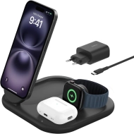 Ładowarka indukcyjna Belkin Boost Foldable 3w1 Qi2 15 W Czarna - Black