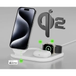 Ładowarka indukcyjna Belkin Boost Foldable 3w1 Qi2 15 W Biała - White