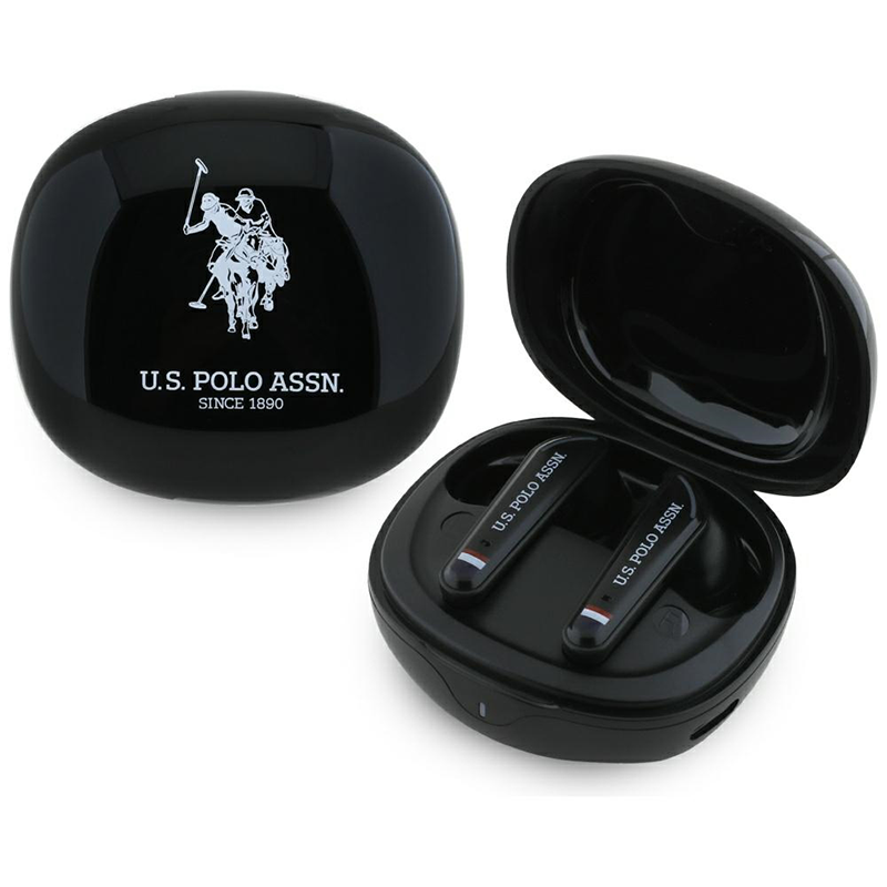 Słuchawki U.S. Polo Assn. DH Logo Czarne - Black