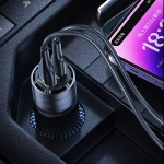 Ładowarka samochodowa USAMS C36 USB+USB-C 95 W Czarna - Black