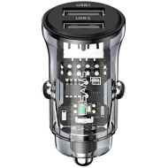 Ładowarka samochodowa USAMS C31 2 x USB-A Czarna - Black