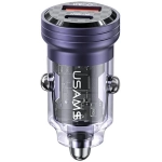 Ładowarka samochodowa USAMS C35 1 x USB-A + 1 x USB-C 45 W Fioletowa - Purple