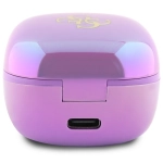 Słuchawki Guess Iridescent 4G Printed Logo Fioletowe - Purple