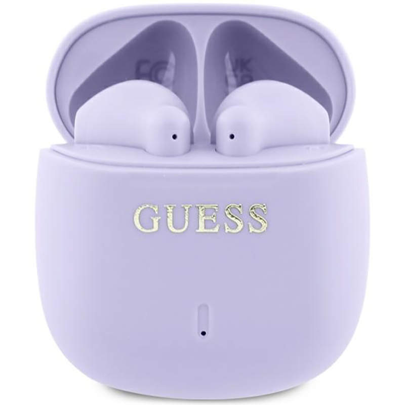 Słuchawki Guess Printed Classic Logo Fioletowe - Purple