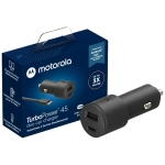 Ładowarka samochodowa Motorola TurboPower 45 W Dual 1 x USB-A + 1 x USB-C Czarna - Black