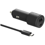 Ładowarka samochodowa Motorola TurboPower 45 W Dual 1 x USB-A + 1 x USB-C Czarna - Black
