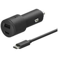 Ładowarka samochodowa Motorola TurboPower 45 W Dual 1 x USB-A + 1 x USB-C Czarna - Black