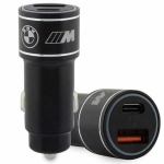Ładowarka samochodowa BMW PD-QC 3.0 M Edition 1 x USB-A 1 x USB-C 20 W Czarna - Black