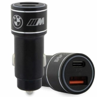 Ładowarka samochodowa BMW PD-QC 3.0 M Edition 1 x USB-A 1 x USB-C 36 W Czarna - Black