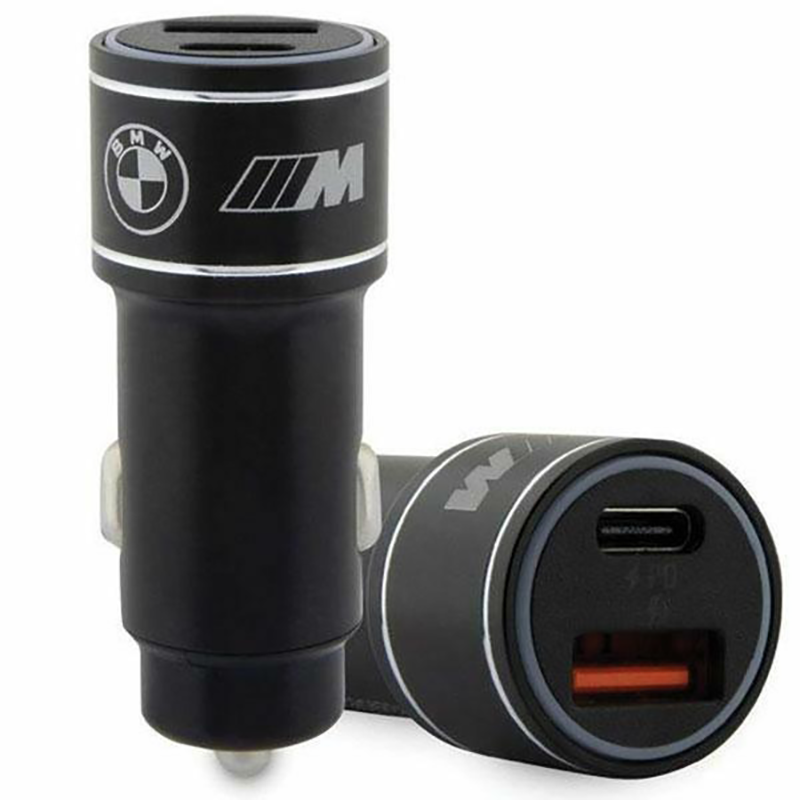 Ładowarka samochodowa BMW PD-QC 3.0 M Edition 1 x USB-A 1 x USB-C 20 W Czarna - Black