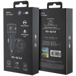 Ładowarka samochodowa BMW PD-QC 3.0 M Edition 1 x USB-A 1 x USB-C 20 W Czarna - Black