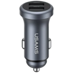 Ładowarka samochodowa USAMS CC320 2 x USB-A Szara - Tarnish