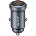 Ładowarka samochodowa USAMS CC322 1 x USB-A 1 x USB-C 30 W Szara - Tarnish