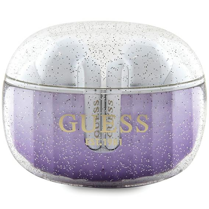 Słuchawki Guess Glitter Gradient Fioletowe - Purple