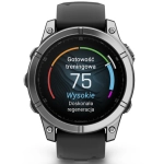 Smartwatch Garmin Fenix E 47mm Srebrny - Stainless Silver