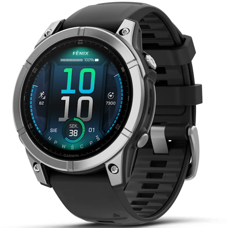 Smartwatch Garmin Fenix E 47mm Srebrny - Stainless Silver