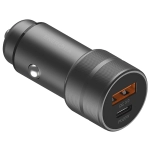 Ładowarka samochodowa Energea Alu Drive PD20+ 1 x USB-A 1 x USB-C 38 W Szara - Gunmetal
