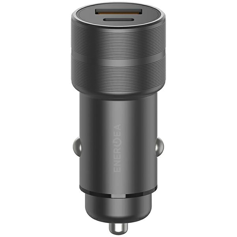 Ładowarka samochodowa Energea Alu Drive PD20+ 1 x USB-A 1 x USB-C 38 W Szara - Gunmetal