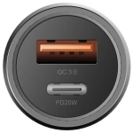 Ładowarka samochodowa Energea Alu Drive PD20+ 1 x USB-A 1 x USB-C 38 W Szara - Gunmetal