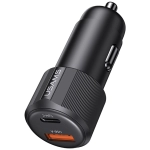 Ładowarka samochodowa USAMS CC283 1 x USB-A + 1 x USB-C 60 W Czarna - Black