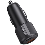 Ładowarka samochodowa USAMS CC283 1 x USB-A + 1 x USB-C 60 W Czarna - Black