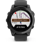 Smartwatch Garmin Fenix E 47mm Grafitowy - Stal Slate Grey