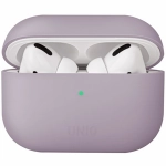 Etui na słuchawki UNIQ Lino AirPods ProSilicone Lawendowe - Lilac Lavender