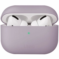 Etui na słuchawki UNIQ Lino AirPods ProSilicone Lawendowe - Lilac Lavender