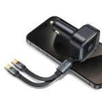 Ładowarka samochodowa USAMS C41 2 x USB-C 30 W Czarna - Black