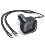Ładowarka samochodowa USAMS C41 2 x USB-C 30 W Czarna - Black