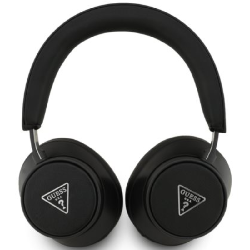 Słuchawki nauszne Guess Saffiano Triangle Logo Czarne - Black