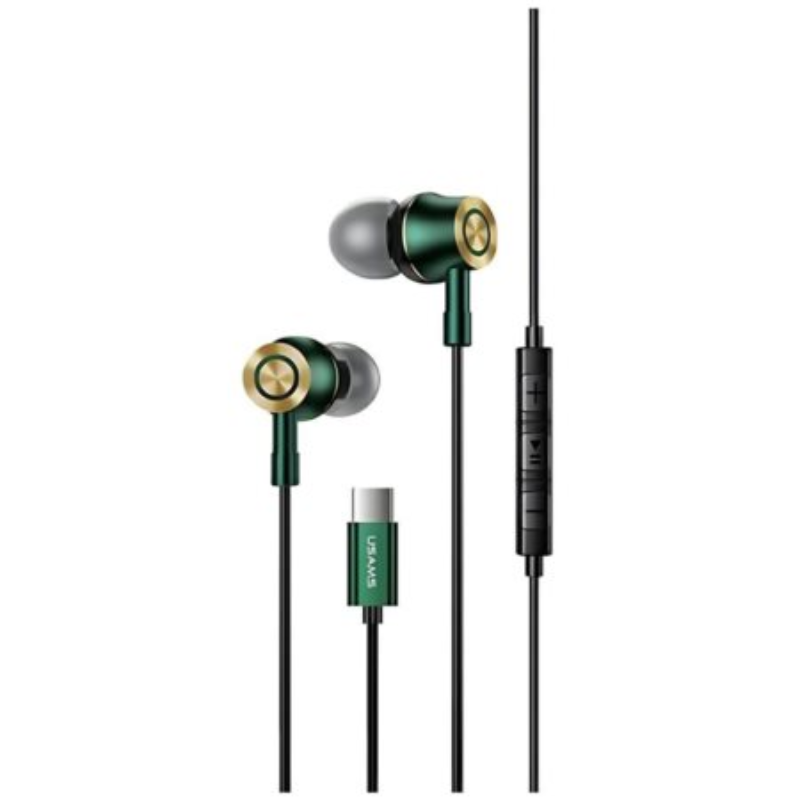 Słuchawki USAMS EP-43 Ciemnozielone - Dark Green