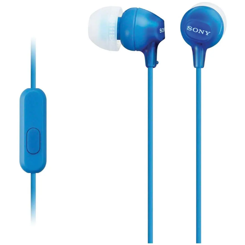Słuchawki Sony MDR-EX15LPPI Mikrofon Niebieskie - Blue