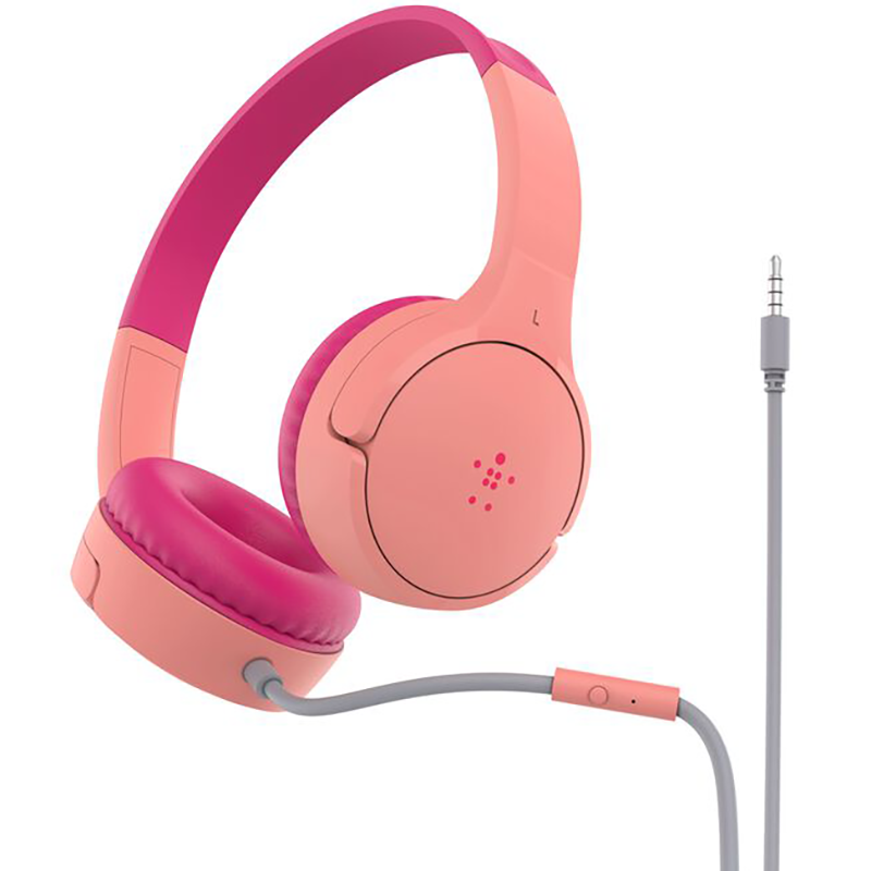 Słuchawki Belkin Soundform Mini Wired On-Ear for Kids Różowe - Pink