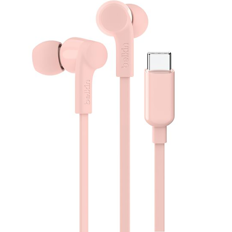 Słuchawki Belkin Wired Earbuds USB-C with Adjustable Volume Limiter Różowe - Pink