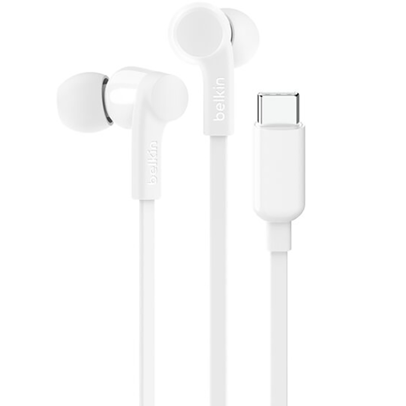 Słuchawki Belkin Wired Earbuds USB-C with Adjustable Volume Limiter Białe - White