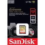 Karta pamięci SanDisk Extreme SDXC 256 GB 180/130 MB/s C10 V30 UHS-I U3