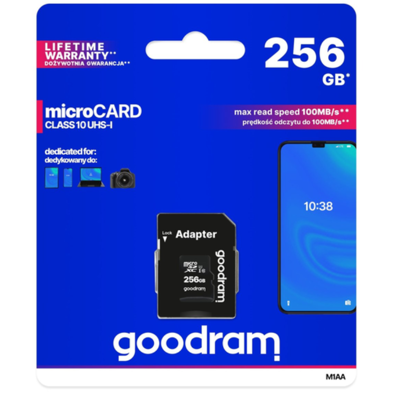 Karta pamięci MicroSD Goodram 256GB z adapterem