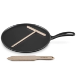 Patelnia żeliwna do naleśników Le Creuset 27 cm Czarny mat - Satin black
