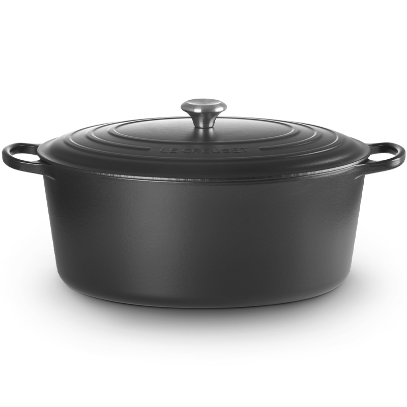 Brytfanna żeliwna owalna Le Creuset 40 cm Czarny mat - Black matte