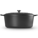 Brytfanna żeliwna owalna Le Creuset 40 cm Czarny mat - Black matte