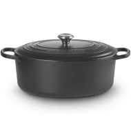 Brytfanna żeliwna owalna Le Creuset 35 cm Czarny mat - Black matte