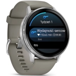 Smartwatch Garmin Venu 4 45mm Srebrno-szary - Silver-Gray