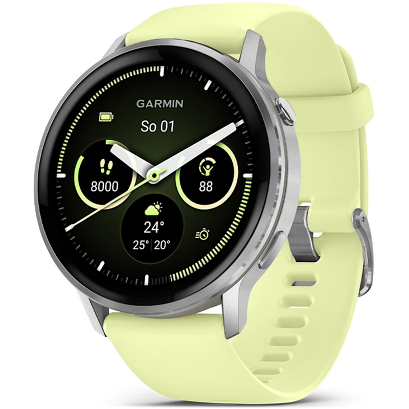 Smartwatch Garmin Venu 4 45mm Srebrno-cytrynowy - Silver-Citron