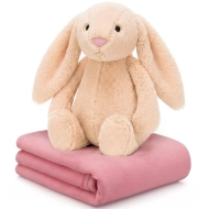 Pluszak z kocem Trusty królik 50 cm Kremowy - Cream