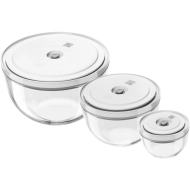 Pojemniki szklane na żywność Zwilling Fresh&Save 3 szt. Przezroczysto-białe - Transparent-white