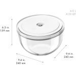 Pojemniki szklane na żywność Zwilling Fresh&Save 3 szt. Przezroczysto-białe - Transparent-white