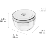 Pojemniki szklane na żywność Zwilling Fresh&Save 3 szt. Przezroczysto-białe - Transparent-white