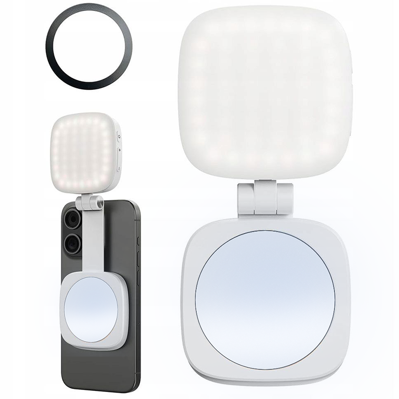 Lampa LED z lusterkiem do telefonu Michael Marinelli C140 MagSafe Biała - White (zdjęcie  poglądowe, telefon nie wchodzi w skład oferty)