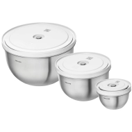 Miski próżniowe ze stali nierdzewnej Zwilling Fresh&Save S/M/L 3 szt. Srebrno-białe - Silver-white